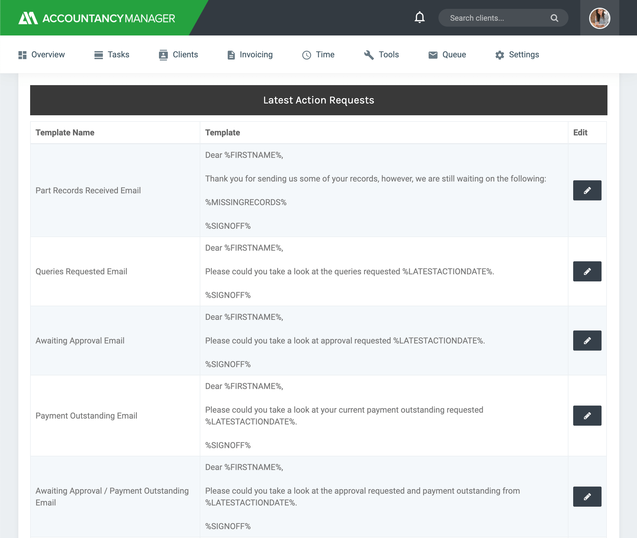 Automated client emails and texts AccountancyManager