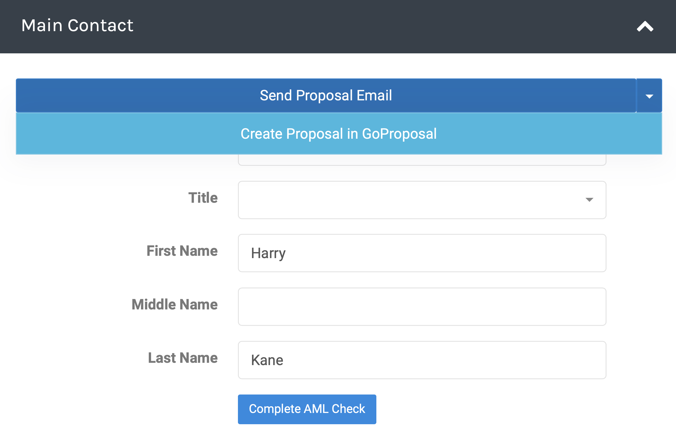 GoProposal/AccountancyManager Integration